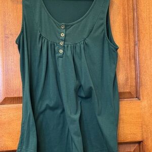 Green Sleeveless Top